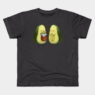 Incredibly Cute Avocado Eating Some Guacamole Kids T-Shirt
